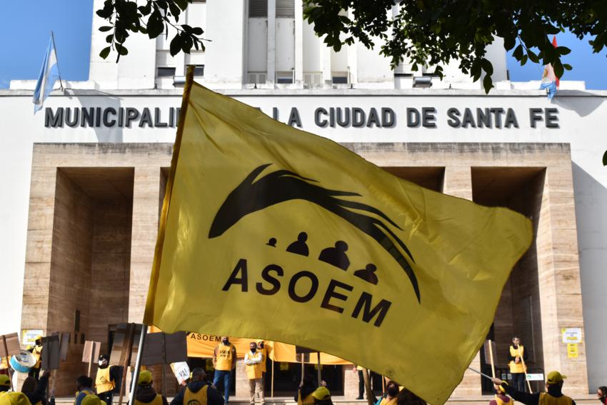 Manifestación en la Municipalidad de Santa Fe